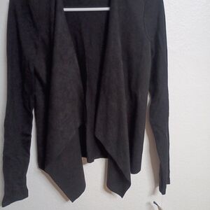 INC International Concepts Black Draped Cardigan